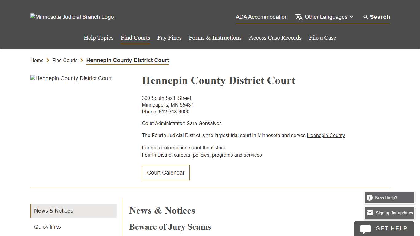 Hennepin County District Court